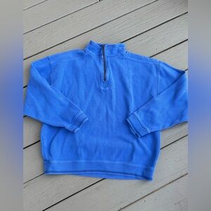 KIRKLAND Men's Blue Quarter-Zip Heavy Sweatshirt, Size: L